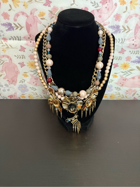 Boston Proper Jewelry - Boston Proper Show stopper statement layered necklace with faux pearls. NWT